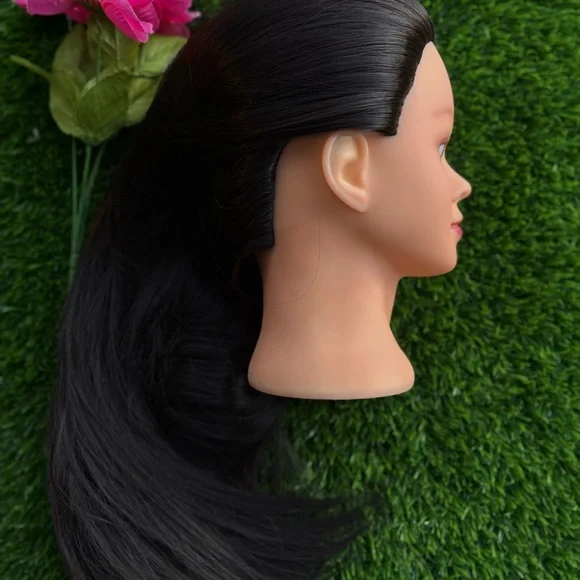 MANNEQUIN HEAD WIG PRACTICE HAIRSTYLE BEAUTICIAN HAIRDRESSER UPDO COSMETOLOGY - Picture 5 of 15